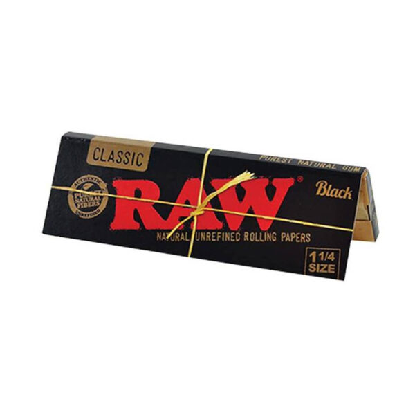 Raw Black Classic Rolling Papers 1 1/4